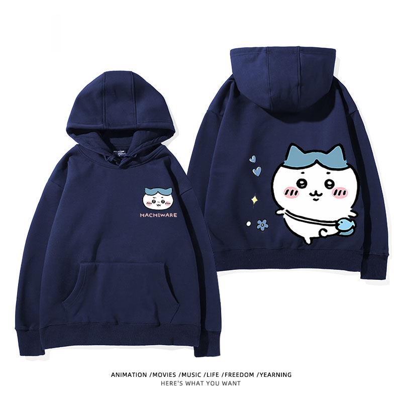 chiikawa 2024秋冬新款親子情侶裝薄絨款連帽衛衣