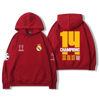 皇馬足球隊新款 親子情侶男女款連帽衛衣-ZUIHANG SHOP