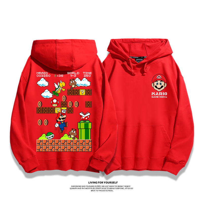 超級瑪利歐新款 親子情侶男女款連帽衛衣-ZUIHANG SHOP