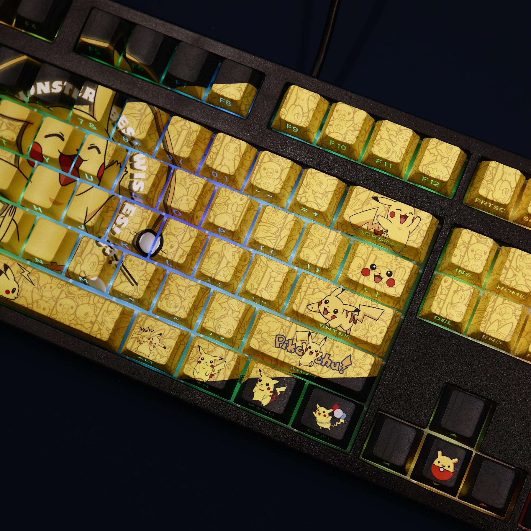 皮卡丘 108鍵 標準配列 衛星軸鍵帽-ZUIHANG SHOP