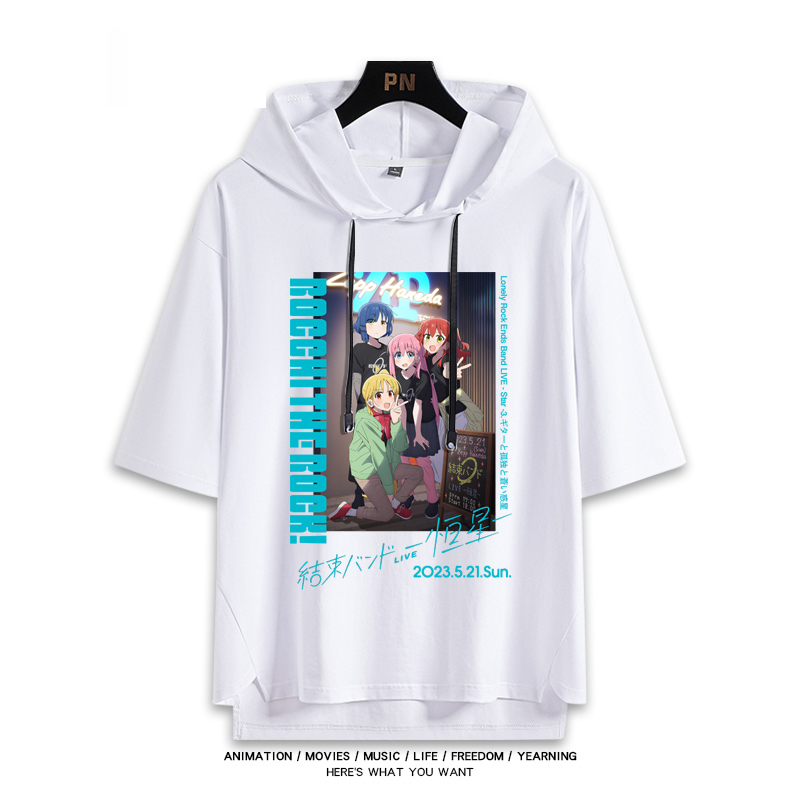 孤獨搖滾新款 親子情侶男女款連帽短袖T恤-ZUIHANG SHOP