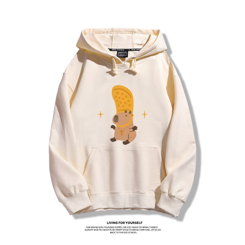 可愛水豚君卡皮巴拉新款 親子情侶男女款連帽衛衣-ZUIHANG SHOP