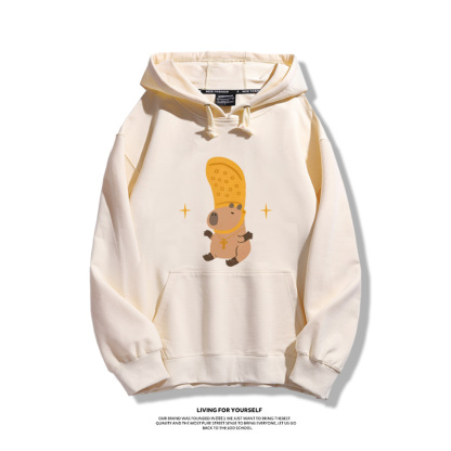 可愛水豚君卡皮巴拉新款 親子情侶男女款連帽衛衣-ZUIHANG SHOP