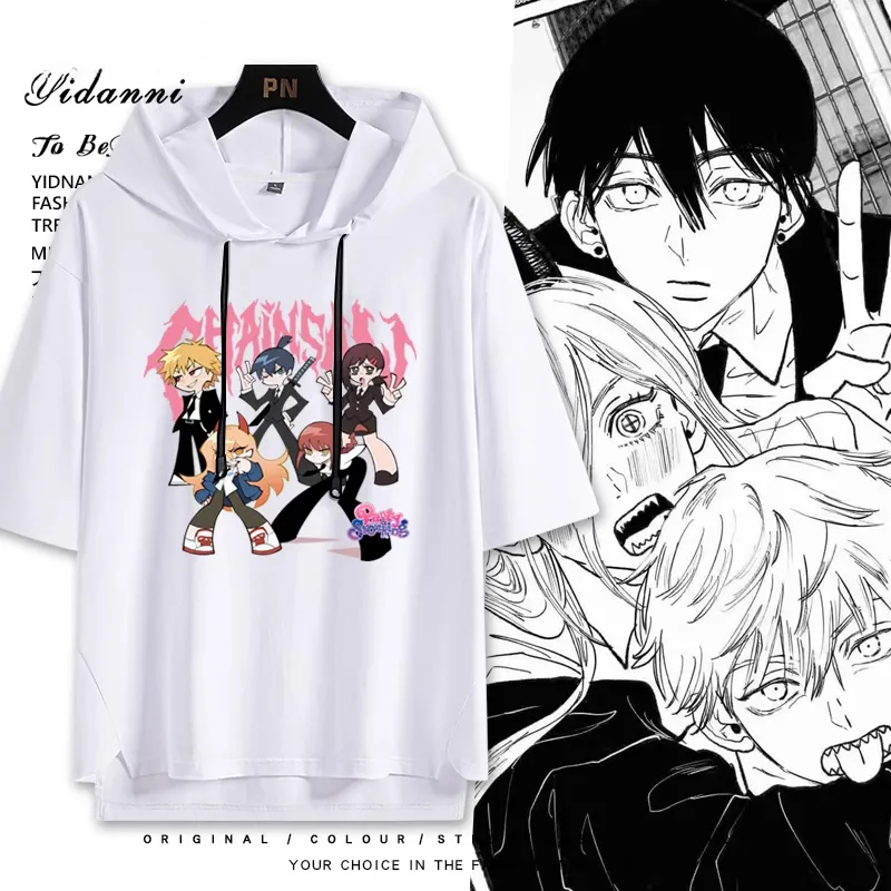 鏈鋸人新款 親子情侶男女連帽短袖T恤-ZUIHANG SHOP