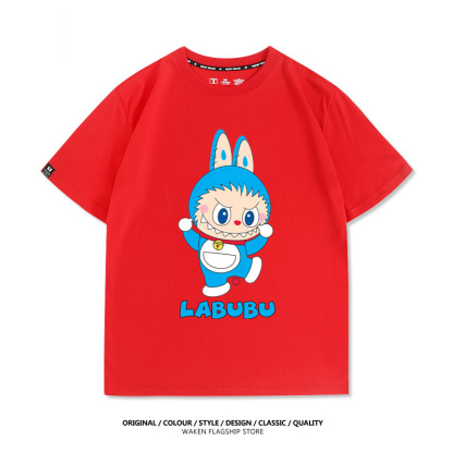LabubuX哆啦A夢 印花短袖T恤-ZUIHANG SHOP