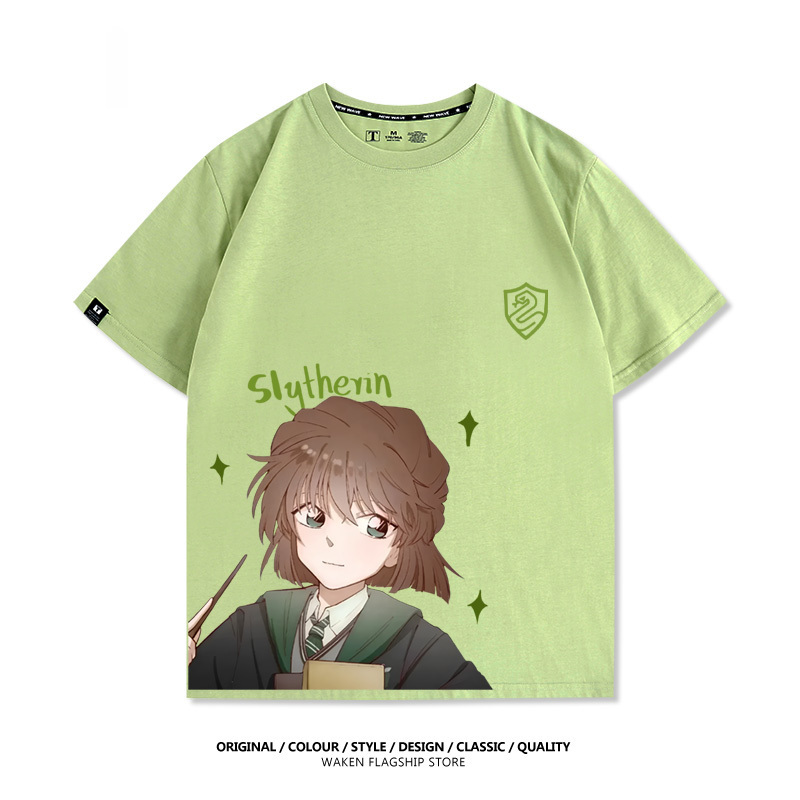 哈利波特 x 灰原哀 2025親子情侶男女同款 印花短袖T恤