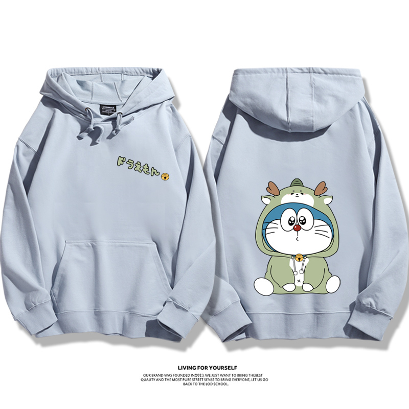 Q版新年叮噹貓新款 親子情侶男女款連帽衛衣-ZUIHANG SHOP