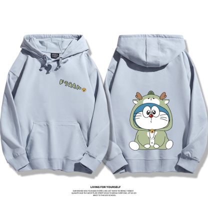 Q版新年叮噹貓新款 親子情侶男女款連帽衛衣-ZUIHANG SHOP