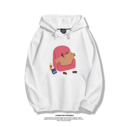 可愛水豚君卡皮巴拉新款 親子情侶男女款連帽衛衣-ZUIHANG SHOP