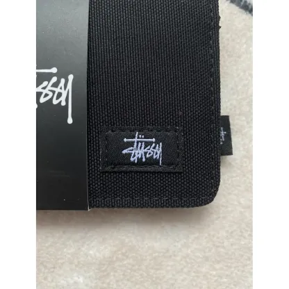 斯圖西潮牌皮夾 潮牌牛津布短版錢包