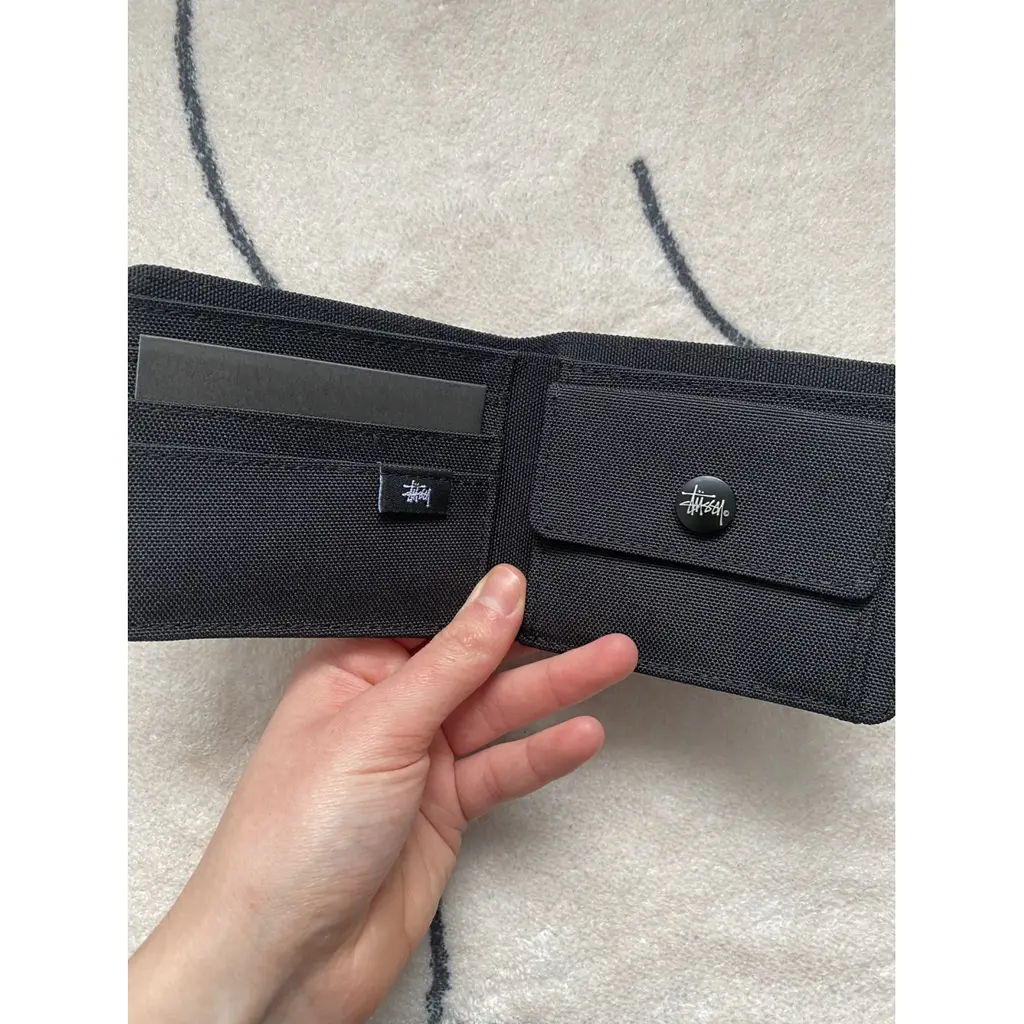 斯圖西潮牌皮夾 潮牌牛津布短版錢包