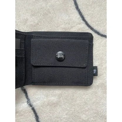 斯圖西潮牌皮夾 潮牌牛津布短版錢包