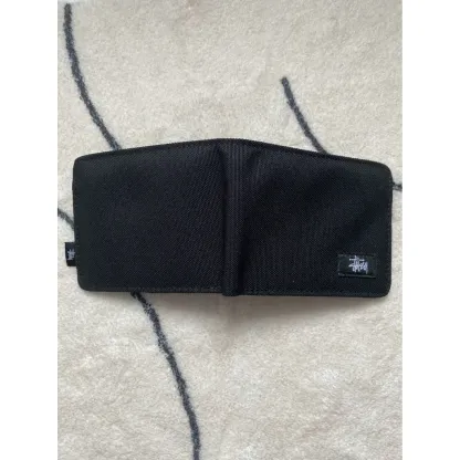 斯圖西潮牌皮夾 潮牌牛津布短版錢包