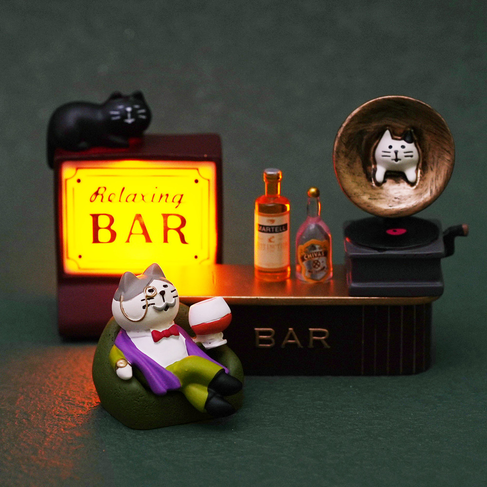 日式酒吧貓咪LED小夜燈｜辦公室/咖啡店氛圍燈｜創意擺件禮物-ZUIHANG SHOP