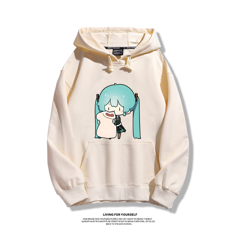 初音未來 秋冬新款 親子情侶男女連帽衛衣