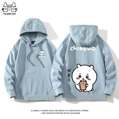 Chiikawa聯名衛衣2025秋冬新款親子情侶裝連帽衛衣