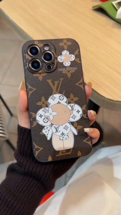 路易威登翻皮毛鐳射手機殼