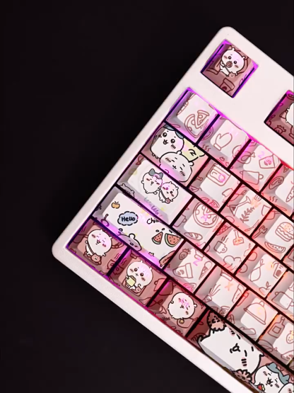 Chiikawa透光RGB108鍵標準配列衛星軸鍵帽