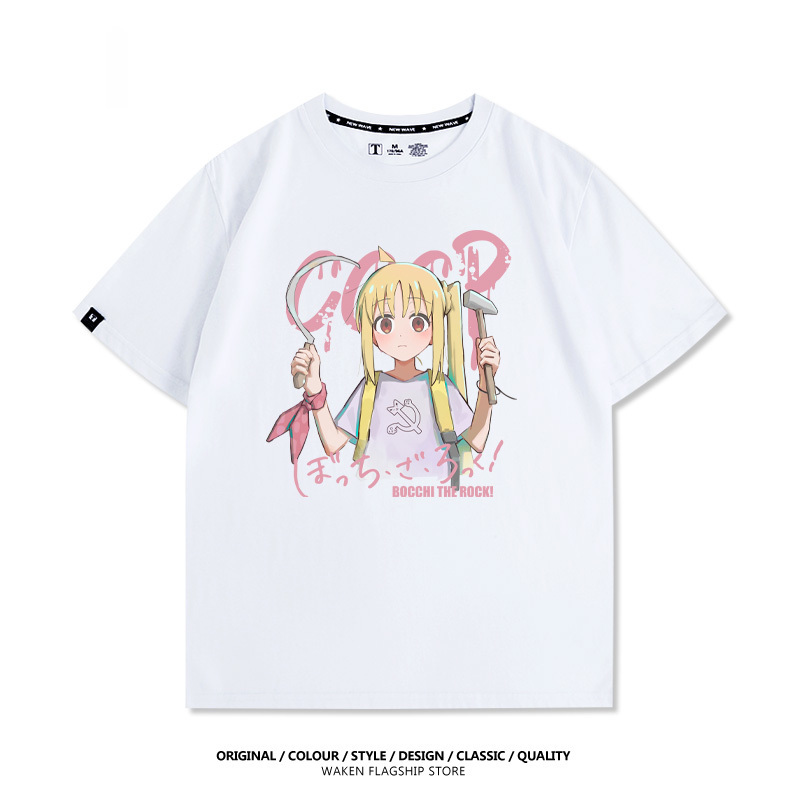 孤獨搖滾 伊地知虹夏 印花短袖T恤-ZUIHANG SHOP