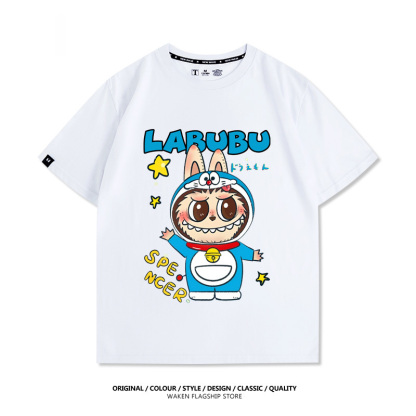 LabubuX哆啦A夢 印花短袖T恤-ZUIHANG SHOP