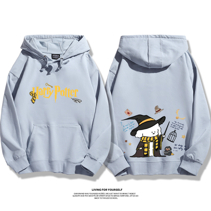哈利波特聯名線條小狗新款 親子情侶男女款連帽衛衣-ZUIHANG SHOP