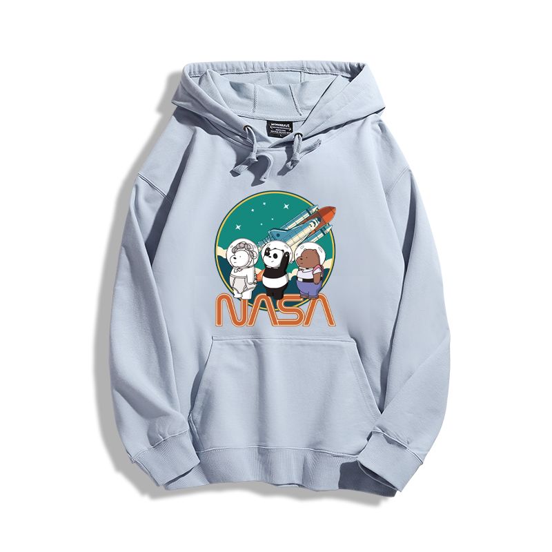 咱們三只裸熊聯名nasa新款 親子情侶男女款連帽衛衣-ZUIHANG SHOP