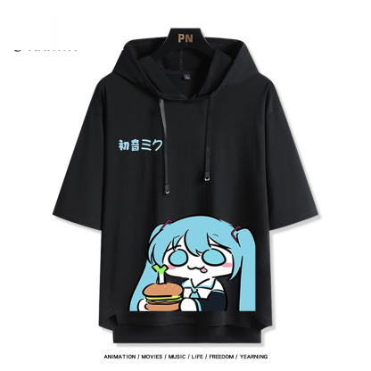 初音未來 連帽短袖T恤