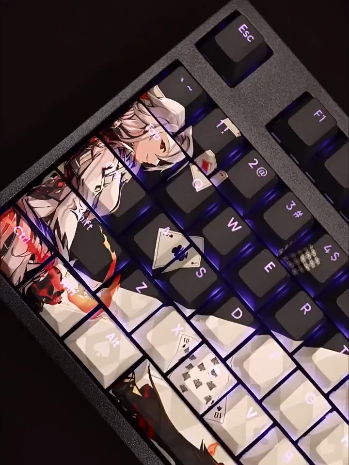 阿蕾奇諾透光RGB108鍵標準配列衛星軸鍵帽