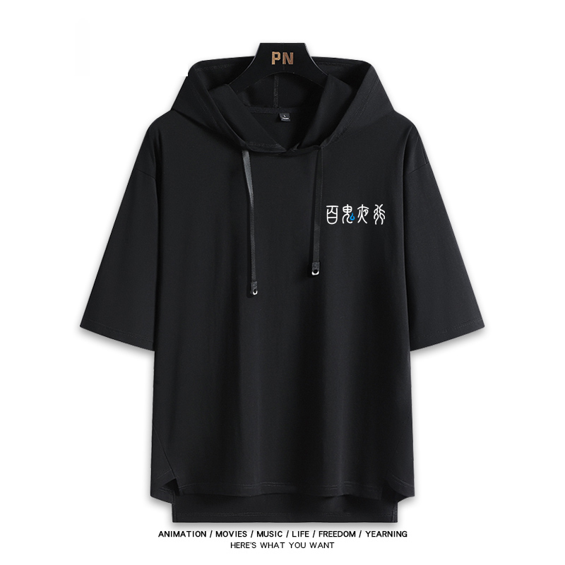 蔚藍檔案 鬼方佳代子 連帽短袖T恤-ZUIHANG SHOP