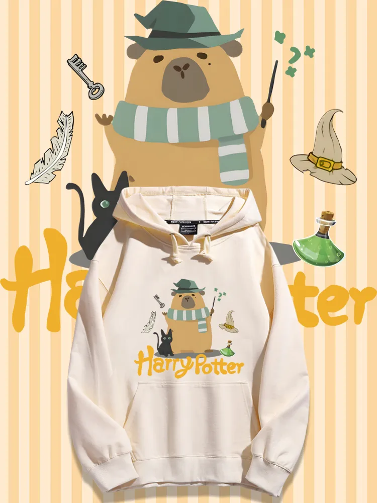 可愛水豚君卡皮巴拉新款 親子情侶男女款連帽衛衣-ZUIHANG SHOP