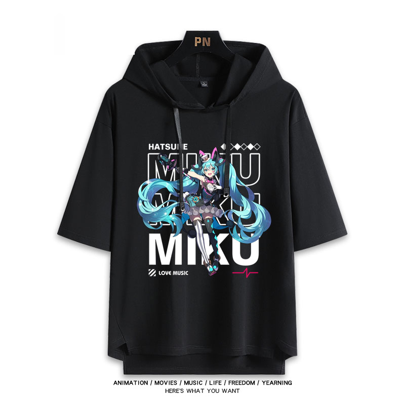 初音未來 連帽短袖T恤-ZUIHANG SHOP