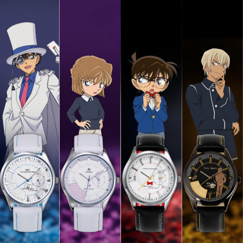 名偵探柯南系列 正版授權柯南灰原哀四針石英錶-ZUIHANG SHOP