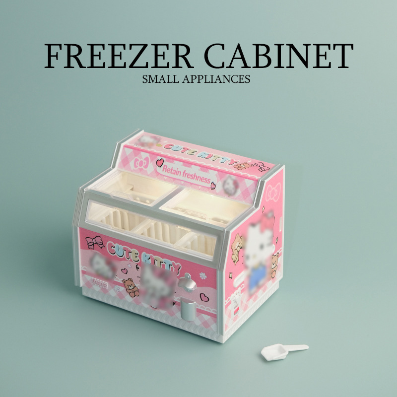 迷你小冰箱玩具 | 超市微縮臥式冰櫃擺飾模型-ZUIHANGSHOP