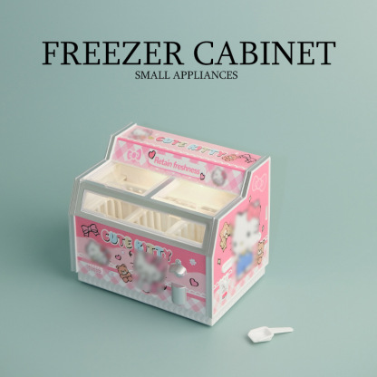 迷你小冰箱玩具 | 超市微縮臥式冰櫃擺飾模型-ZUIHANGSHOP