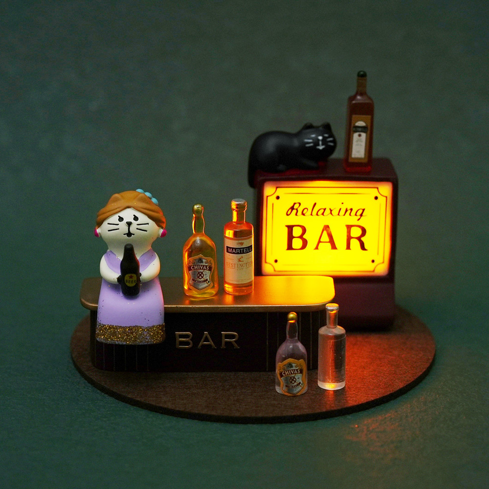 日式酒吧貓咪LED小夜燈｜辦公室/咖啡店氛圍燈｜創意擺件禮物-ZUIHANG SHOP