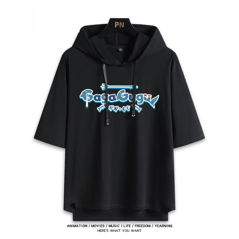 Vtuber HOLOLIVE 連帽短袖T恤 噶嗚·古拉 がうる・ぐら Gawr Gura-ZUIHANG SHOP