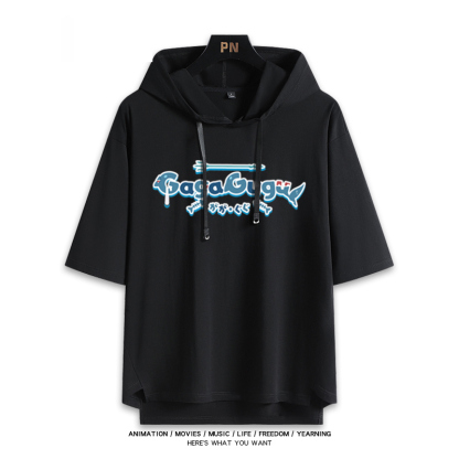 Vtuber HOLOLIVE 連帽短袖T恤 噶嗚·古拉 がうる・ぐら Gawr Gura-ZUIHANG SHOP