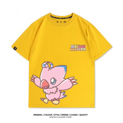 數碼寶貝 2025親子情侶男女同款 印花短袖T恤