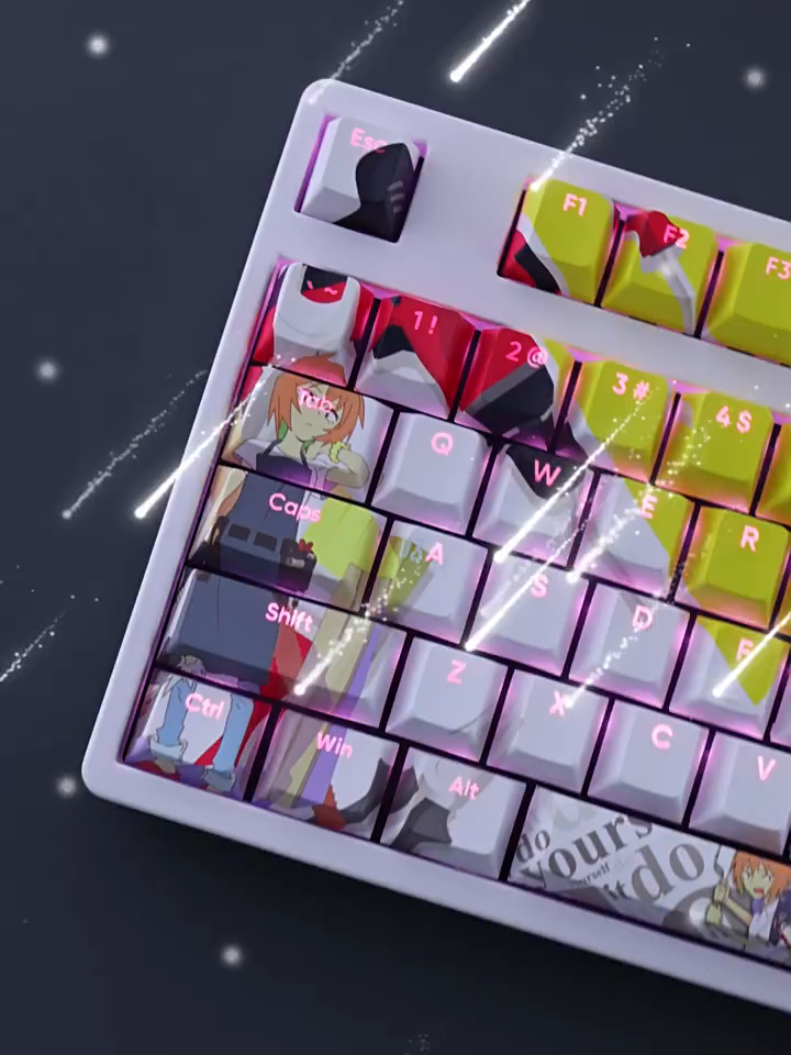手工少女透光RGB108鍵標準配列衛星軸鍵帽