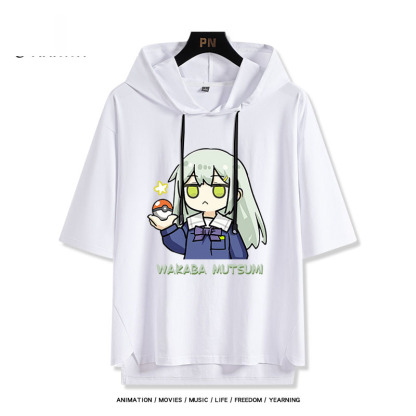 BanG Dream! Ave Mujica 若葉睦 連帽短袖T恤-ZUIHANG SHOP