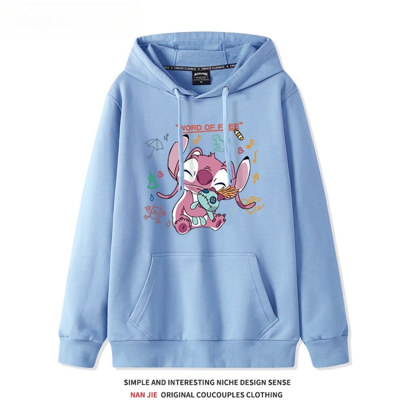 史迪仔 聯名衛衣2025秋冬新款 親子情侶裝連帽衛衣