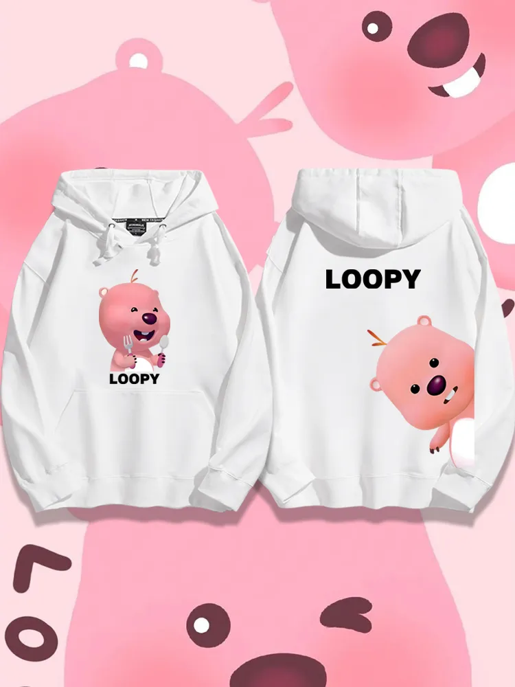 小海狸露比loopy新款 親子情侶男女款連帽衛衣-ZUIHANG SHOP