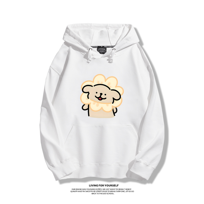 線條小狗新款 親子情侶男女款連帽衛衣-ZUIHANG SHOP