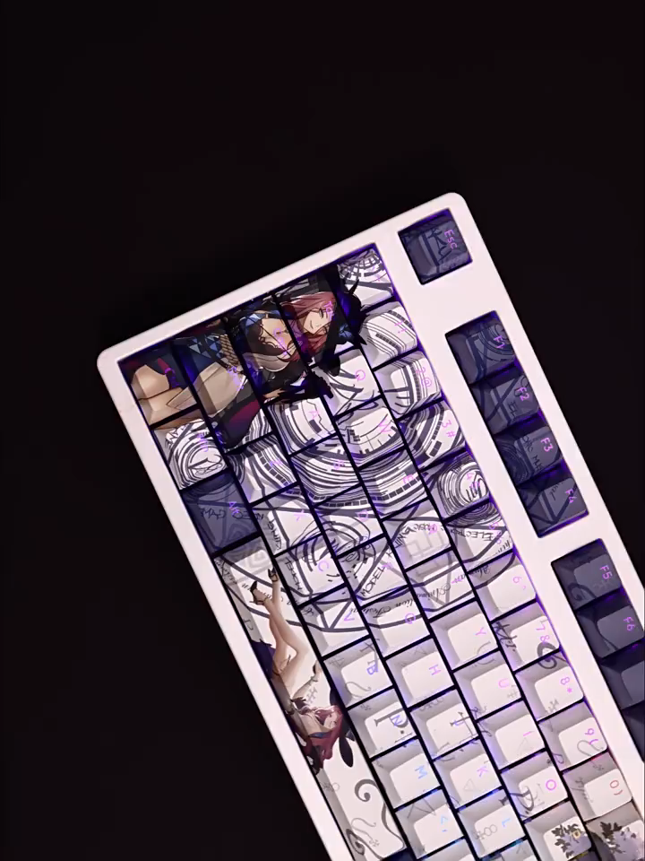 翡翠透光RGB108鍵標準配列衛星軸鍵帽