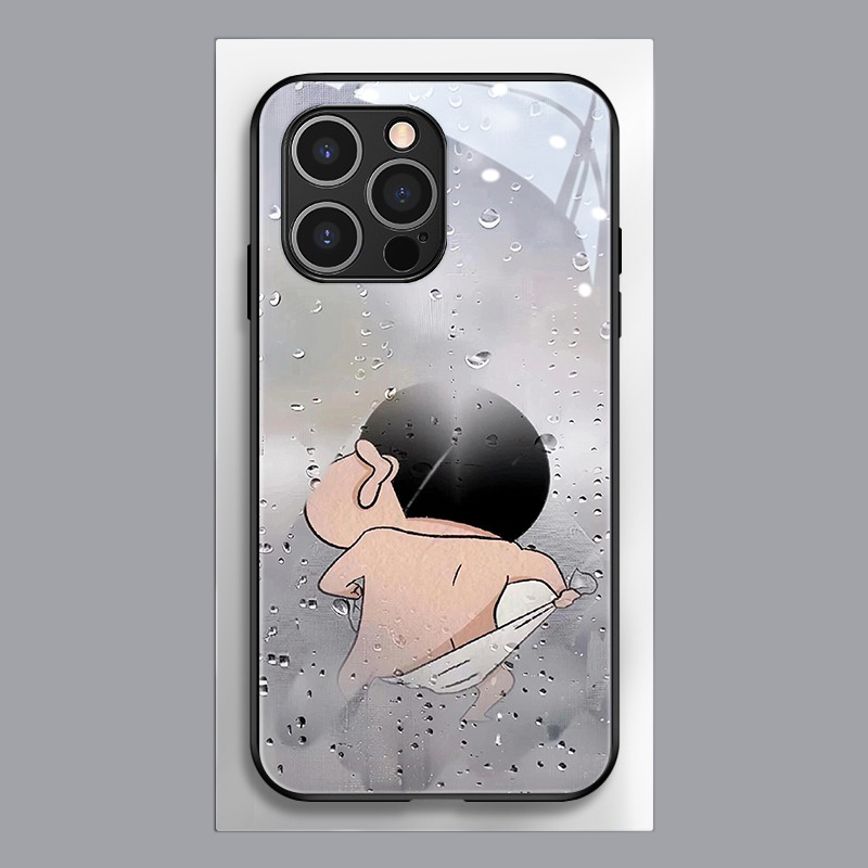 蠟筆小新新款高清全包防摔玻璃殼-ZUIHANG SHOP