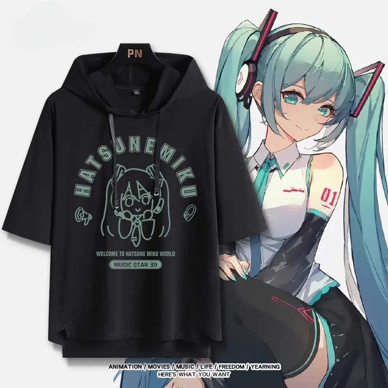 初音未來 連帽短袖T恤