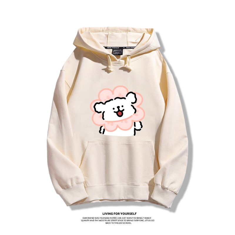 線條小狗新款 親子情侶男女款連帽衛衣-ZUIHANG SHOP