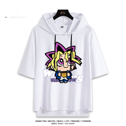 遊戲王 武藤遊戲 連帽短袖T恤-ZUIHANG SHOP