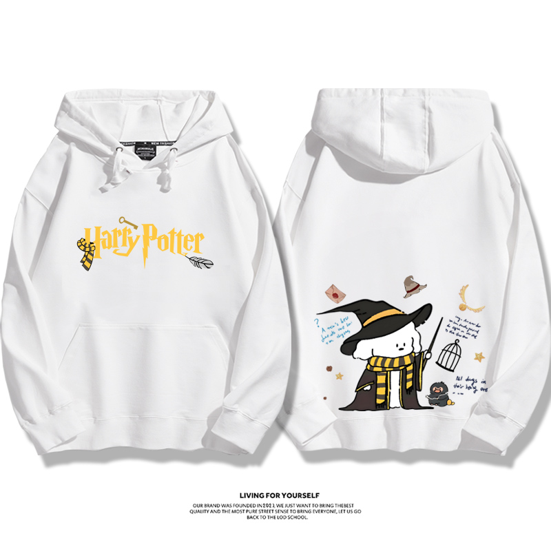 哈利波特聯名線條小狗新款 親子情侶男女款連帽衛衣-ZUIHANG SHOP