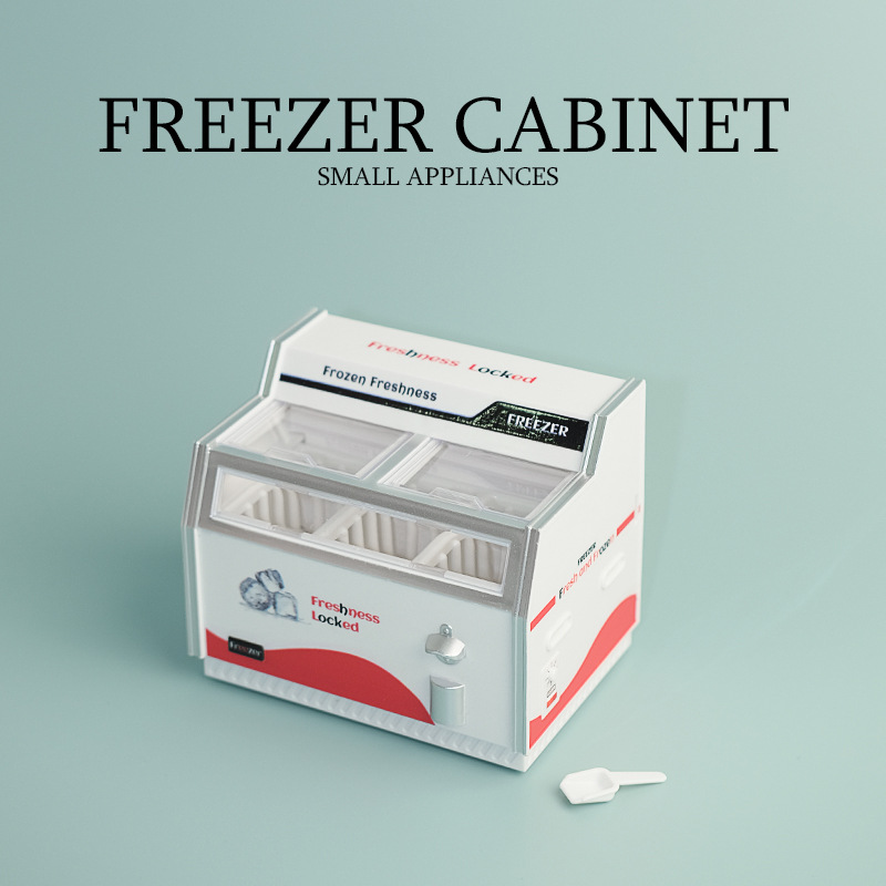 迷你小冰箱玩具 | 超市微縮臥式冰櫃擺飾模型-ZUIHANGSHOP